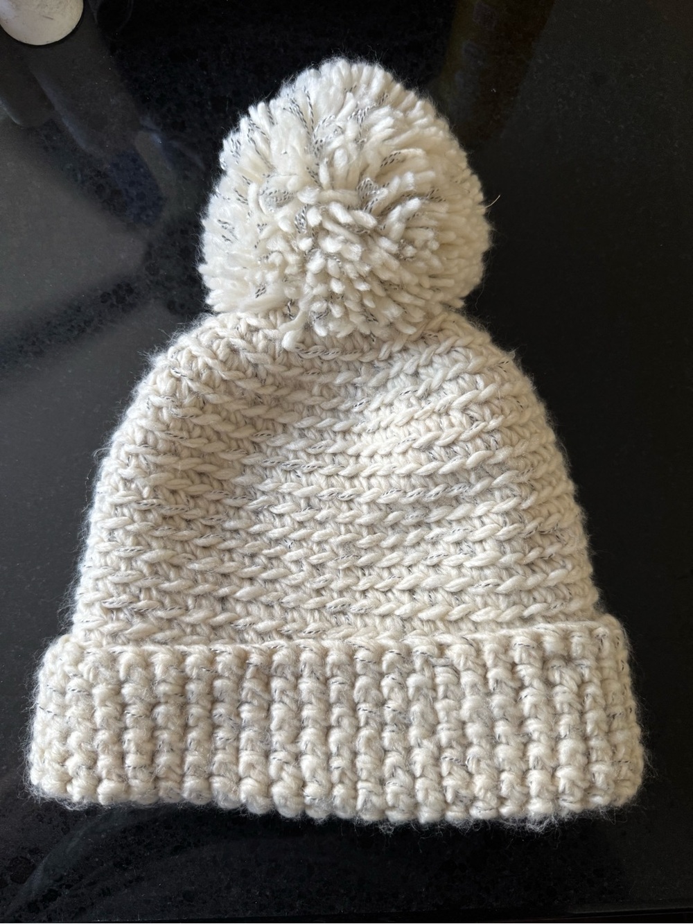 Universal Thread Cream Knit Pom Beanie, Womens